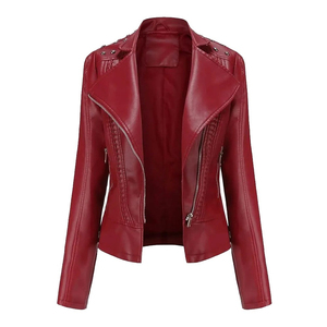 Chaquetas de Cuero para Mujer 2026, Modernas, con Cuello Alto, Transpirables y Cómodas - Product Image 1