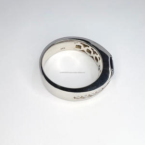 Anillo de compromiso para hombre con moissanita de corte redondo, plata de ley 925, chapado en oro rosa y rodio, engaste de garras, ideal para regalo de aniversario - Product Image 3