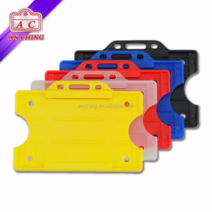 CR80 PP Plastic Card Holder Open Face Rigid ID <b>Name</b> <b>Tag</b> Badge Holder - Product Image 2