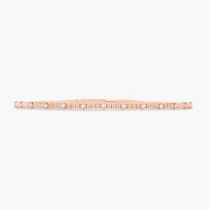 Diamond Station Flexible Bangles 14K 18K Solid Gold Round Lab Grown Push Clasp Dainty Minimalist Stacking Jewelry <b>Cuff</b> <b>Bracelets</b> - Product Image 3