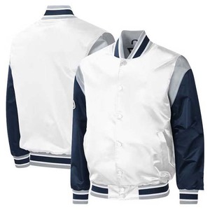 Men's Navy Blue Bomber <b>Jacket</b> Solid Color Turn-down Collar Regular Fit <b>Canvas</b> Waterproof Winter Wear - Product Image 5