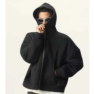 Custom Eco-Friendly Polyester/Cotton <b>Fleece</b> Oversized Pullover Hoodie <b>Men</b> Winter Heavyweight Embroidered Puff Sweatshirt - Product Image 5