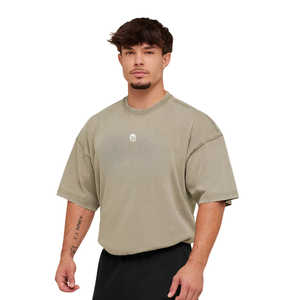Camiseta Deportiva Extra Grande para Hombre, Diseño Gráfico, Estilo Vintage, para Entrenamiento Atlético, Corte Holgado, Color Lino Marrón - Product Image 2