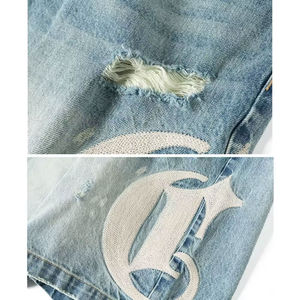 Pantalones Cortos de Mezclilla para Hombre al por Mayor, Estilo Verano, 100% Algodón, Lavado a la Piedra, con OEM - Product Image 4