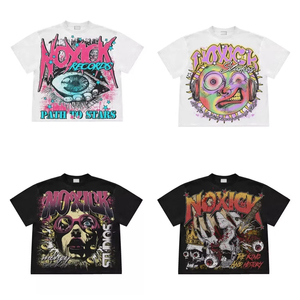 เสื้อยืดครอปโอเวอร์ไซส์ คอกลม แขนสั้น ผ้าเจอร์ซีย์เนื้อหนัก ลายกราฟิกด้านหน้าแบบกำหนดเอง ระบายอากาศได้ดี สไตล์โกธิค สตรีทแวร์ วินเทจ - Product Image 6