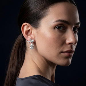 Luxury 18K Solid Gold Diamond Drop <b>Earrings</b> Pear Cut Claw Setting Women <b>Wedding</b> Jewelry - Product Image 1
