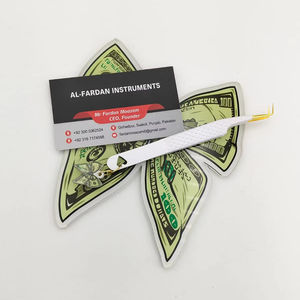 Pinzas para Pestañas con Diseño de Lazo y Pinzas para Pestañas de 90 Grados con Dijes, de Acero Inoxidable Japonés, con Logotipo Personalizado - Product Image 1