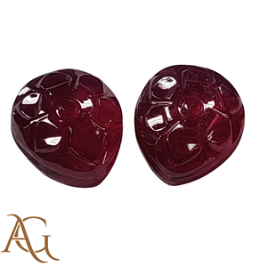 Camafeo tallado en cristal de rubí natural, gema suelta de color rojo, para fabricación de joyas, proveedores mayoristas, mejor precio - Product Image 2