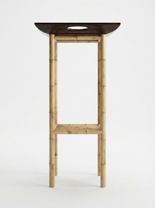 <b>Bamboo</b> Minimalist Design Outdoor Side <b>Table</b> with Natural Finish for Patio - Product Image 3