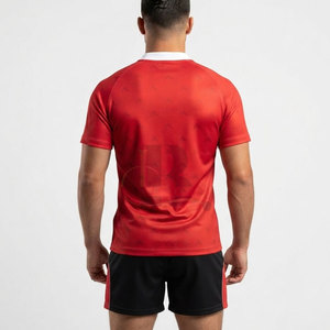 Maillot de rugby tendance pour hommes, personnalisé, imprimé par transfert thermique, en polyester respirant, à manches courtes, pour adultes - Product Image 4