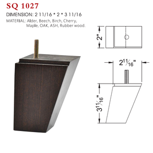 Patas de Sofá Anguladas de Madera Maciza, Pies de Muebles Modernos de Madera, Repuesto para Sofá o Gabinete, Tamaño Personalizado - Product Image 6