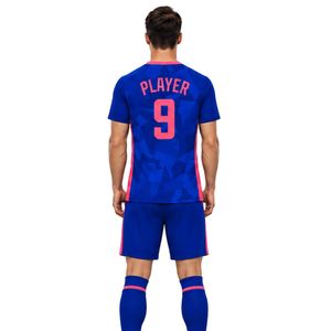 ชุดฟุตบอลชายสีน้ำเงินหมายเลข 9 เสื้อแขนสั้น กางเกงขาสั้น และถุงเท้าเข้าชุด - Product Image 6