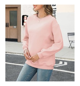 Sweat-shirt en coton pour femme, col rond, manches longues, coupe décontractée, confortable, couleur unie, prix de gros, fabriqué au Bangladesh - Product Image 3