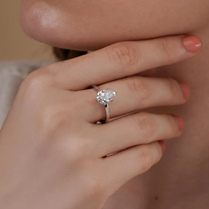 Anillo de Compromiso con Diamante Cultivado en Laboratorio, Corte Pera, VVS2, Certificado IGI, Anillo Solitario, Oro de 18K o Platino, Joyería Fina - Product Image 3