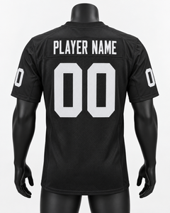 Custom Team Name American <b>Football</b> Jersey Unisex Black V Neck Short Sleeve Mesh Uniform <b>Shirt</b> 3D Embroidery Quick Dry - Product Image 2