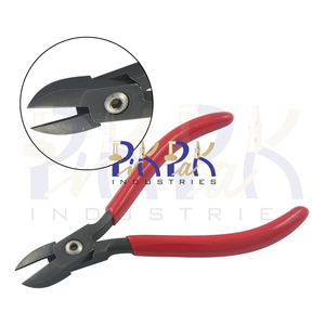 Pince coupante latérale 120mm mâchoires lisses avec poignées à ressort et PVC pince coupante de précision en oxyde noir pour la fabrication de bijoux - Product Image 1