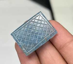 Natural Aquamarine Carving Gemstones Hand-Carved Loose Aquamarine Stones Bulk Lot for DIY Jewelry Making Wholesale By MAHNAJ GEM - Product Image 2