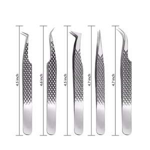 Professional 90 Degrees Pointer Tips Style Best Quality Eyelash <b>Extension</b> Tweezers Private Label Tweezers Multiple Angle Tips - Product Image 1