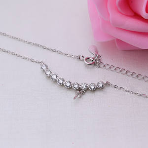 Collar con Colgante de Plata S925 para Mujer, Colgante Simple y Versátil, Juego de Joyería con Perlas, Cadena 275 para Accesorios de Bricolaje - Product Image 3