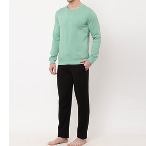 Ensemble de survêtement streetwear d'hiver pour hommes, tissu côtelé extensible, ensemble décontracté 2 pièces, sweat à capuche et jogging, logo personnalisé OEM - Product Image 6