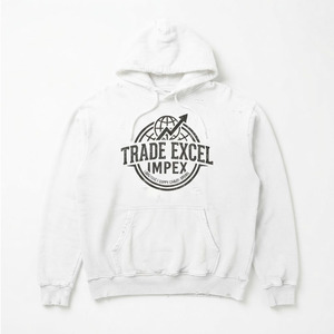 Trade Excel Impex Custom Vintage Distressed Acid Wash Heavyweight 100% Cotton French Terry <b>Winter</b> <b>Hoodie</b> for Men - Product Image 2