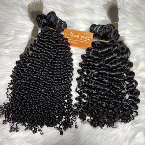 Extensiones de trama de cabello Remy vietnamita crudo 100% superventas, paquetes de larga vida útil rizados con agua - Product Image 4