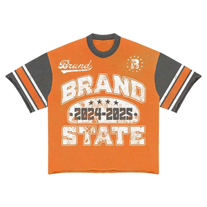 Ensemble décontracté homme surdimensionné vintage délavé à l'acide, t-shirt et short deux pièces d'été avec logo personnalisé, streetwear en coton respirant - Product Image 2