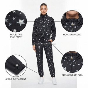 Custom Women's <b>Nylon</b> Windbreaker <b>Track</b> Suit Wholesale OEM Two Piece Jacket <b>Pants</b> Sportswear Running Jogging Training Lightweight - Product Image 6