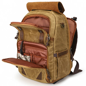 Mochila de Lona Vintage para Fotografía, Bolsa para Cámara DSLR, Mochila para Computadora Portátil, Impermeable, Transpirable, para Viajes al Aire Libre - Product Image 4