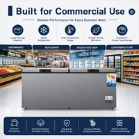 Congélateur Commercial Grande Capacité 405L-1013L, Réfrigérateur Horizontal à Caisse Profonde avec Porte Supérieure, Équipement de Réfrigération
