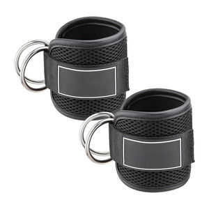 Sangles de cheville de sport réglables en néoprène rembourré avec anneaux en D pour la protection et le soutien des abducteurs et des jambes lors de l'entraînement, avec renfort en acier - Product Image 3