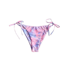 Custom Girls Tie Dye Triangle <b>Bikini</b> <b>Set</b> Two Piece Quick Dry Breathable Eco-Friendly <b>Sexy</b> String Swimwear OEM ODM Private Label - Product Image 3