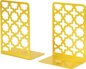 Premium Metal Bookends Decorative Geometric Design Heavy Duty Non Slip Book Holders for Home Office <b>Study</b> <b>Desk</b> - Product Image 6