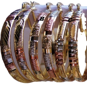 Dernières boucles d'oreilles créoles en acier inoxydable mariage artificiel ou bracelets de mode cadeau - Product Image 2