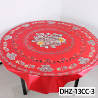 Nappe de table en PVC géométrique minimaliste moderne, diamètre 150 cm, ronde, anti-taches, en plastique, pour la cuisine