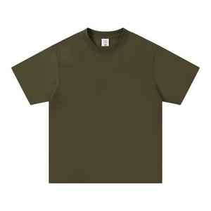 Camiseta informal de punto grueso de 250g, 75% algodón, 25% poliéster, con patrón holgado y manga corta. - Product Image 2