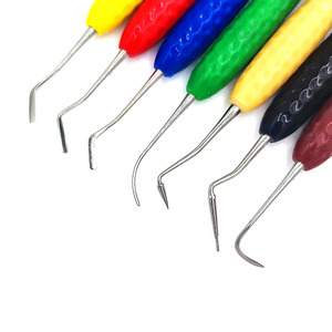 Kit de 7 pièces pour remplissage dentaire manuel en résine, avec outils de modelage en plastique et silicone, manche ergonomique codé par couleur, entièrement autoclavable, réutilisable, CE - Product Image 6