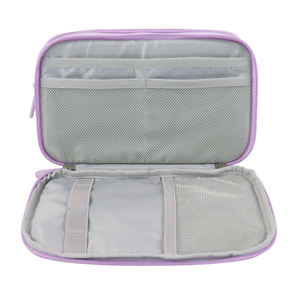 New Bear Patch Zippered Stationery <b>Bag</b> for <b>School</b> and Office Use SENDA Purple Nylon Pencil Case Stationery Set - Product Image 5