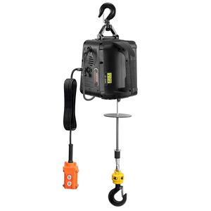 1100 Lbs 2-in-1 argano di sollevamento elettrico 1500W di potenza portatile Winch gru 22.9 ft altezza di sollevamento 13 Ft/min velocità cablata a distanza - Product Image 1