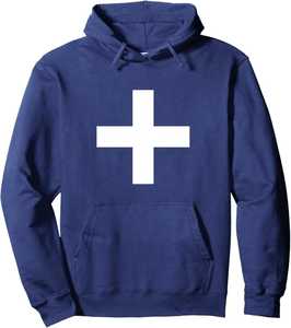 Sweat-shirt à capuche bleu avec cordon de serrage et poche avant pour homme - Product Image 4