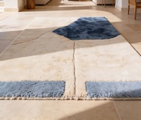 Tapis japonais, doublure d'usine, aspect texturé, Design persan, fait à la main, authentique, marocain, Tapis Azilal, Tapis