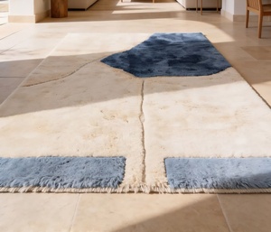 Factory Lined Looked Textured Persian Design Handmade Authentic Moroccan Beni Ourain <b>Rug</b> Carpet , Azilal <b>Rug</b>, Tapis - Product Image 4