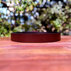 Ceinture de luxe en cuir de buffle pour homme, marron, formelle, avec boucle ardillon en laiton massif 35MM, durable pour le bureau - Product Image 4