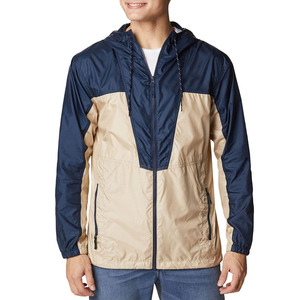<b>Men's</b> Hooded Windproof Color Blocking <b>Jacket</b> Casual Spring Polyester Zipper Front Regular Fit - Product Image 1