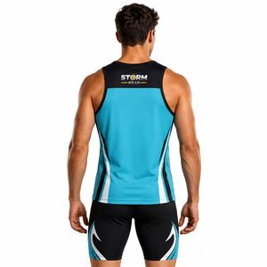 Fabricación al por Mayor OEM ODM, Uniforme de Atletismo Personalizado para Hombre, Ropa Deportiva de Alto Rendimiento, Uniforme de Atletismo en Tela Spandex - Product Image 6