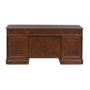 Traditional Executive <b>Desk</b> Wood Office Furniture with Storage <b>Cabinet</b> Antique Design for Home Office - Product Image 4