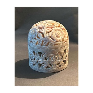 Quemador de Incienso de Piedra de Savia Hecho a Mano, Forma Ovalada, Imitación Antigua para el Festival de Ramadán en Arabia Saudita - Product Image 1