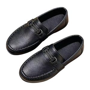 Chaussures en cuir pour garçons, unisexes, bout rond, à lacets, cuir véritable, fabricant en gros - Product Image 5