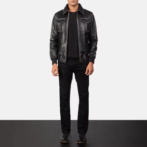 Motorcycle Leather Jacket Classic Biker Style Motorbike Riding Wear Streetwear Fashion Outerwear Custom Logo Casual Touring <b>Coat</b> - Product Image 4
