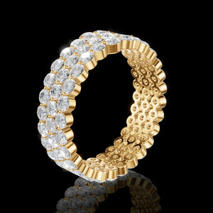Bague de fiançailles pour femme en diamant brillant cultivé en laboratoire Aurum, couleur E, certifiée EGL, plaqué argent 925, ethnique - Product Image 4